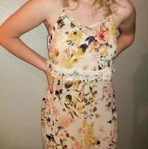 ♡Entro floral sun floor length dress♡
